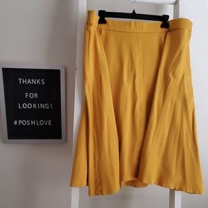 Lane Bryant Skirts - Mustard Ponte Knit Midi Circle Skirt Lane Bryant Skirts - Mustard Ponte Knit Midi Circle Skirt